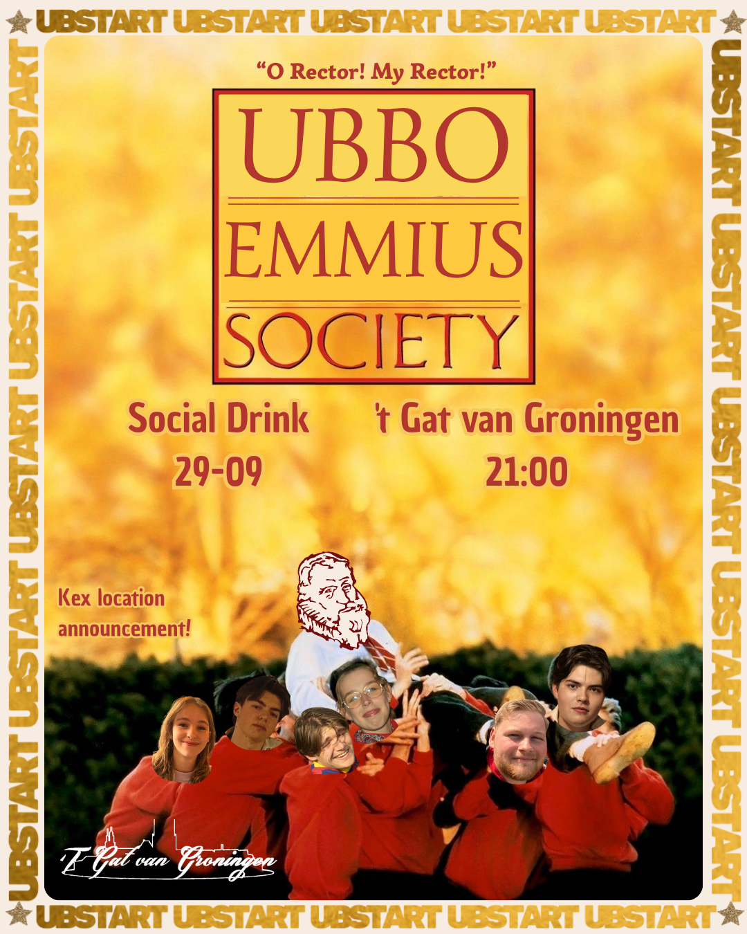 Ubstart: September Social Drink: Ubbo Emmius Society